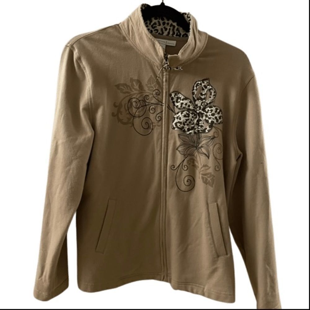 JM Collection ~ Tan lightweight cotton jacket ~ size PL ~